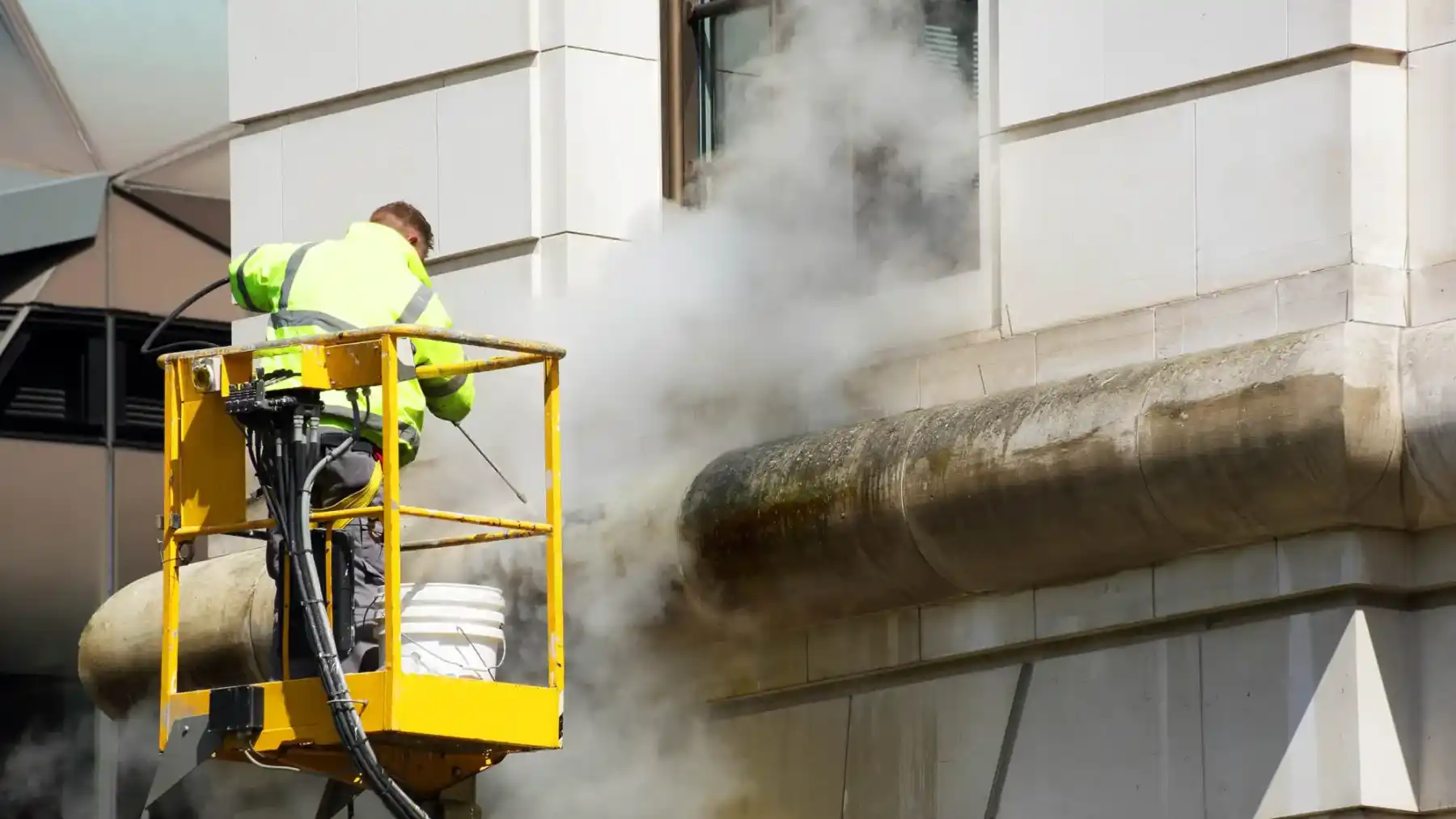 Nettoyage de façade avec la vapeur